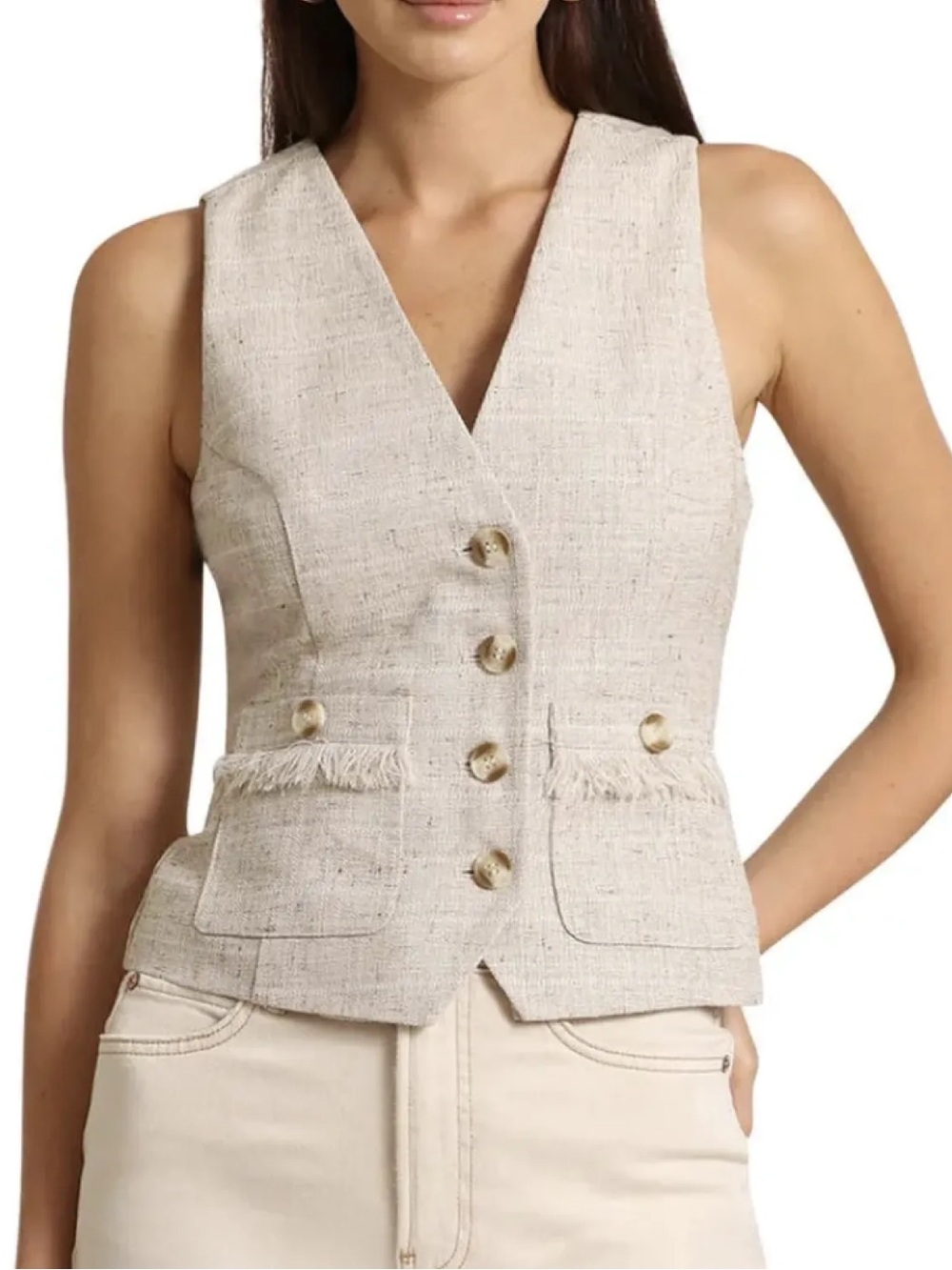 Avec Les Filles Tweed Suit Vest